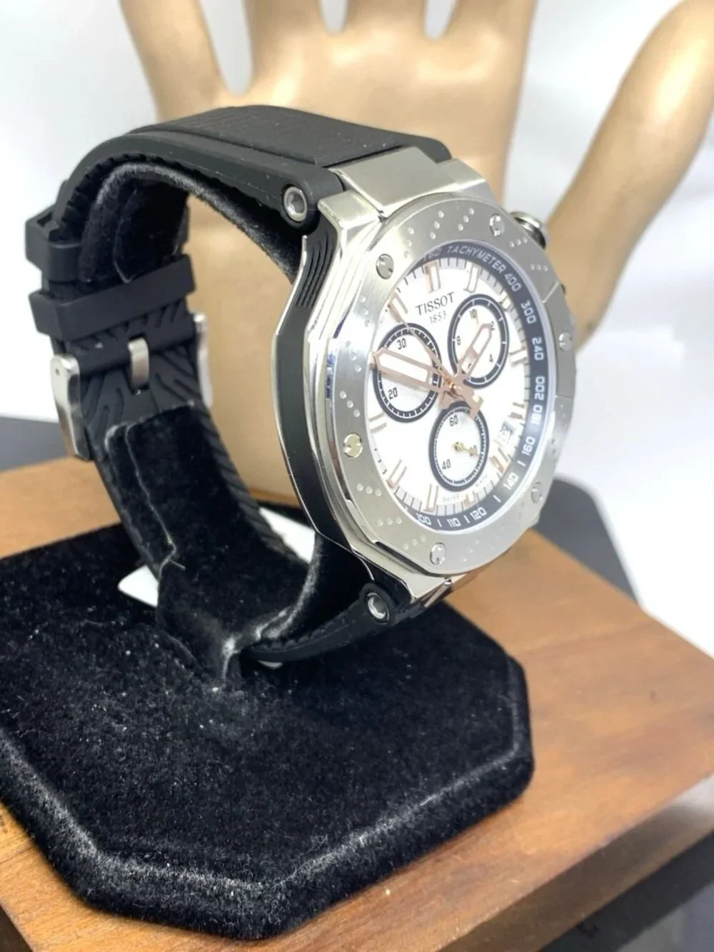 Tissot Men's Watch T-Race Chronograph Swiss Quartz Silver Black T1414171701100